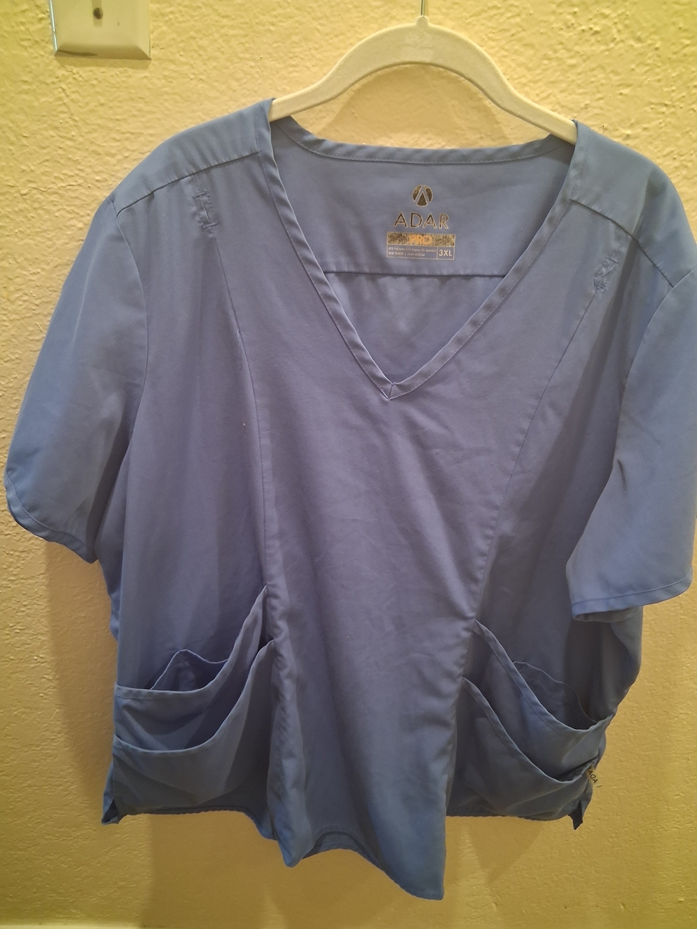 Ada Periwinkle Blue V-Neck Short Sleeve Scrub Top